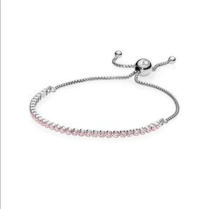 Pandora Pink Sparkling Slider Tennis Bracelet